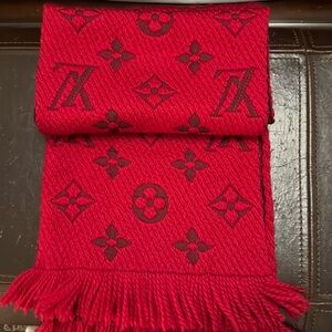 Authentic Louis Vuitton scarf red